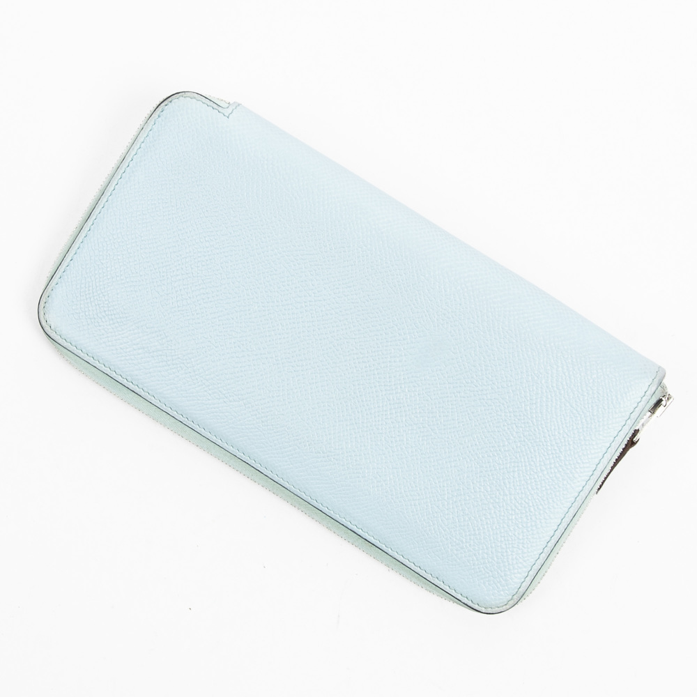 Hermes Azap Silk'In Wallet in Blue Atoll Epsom Leather - Picture 2 of 4
